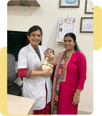 Dr. Kavisha Lambhate with patients