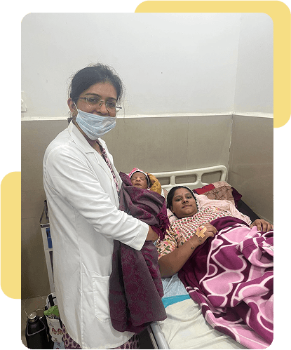 Dr. Kavisha Lambhate with patient